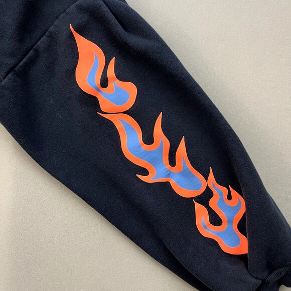 Savage x Fenty Hoodie Sweatshirt Adult Medium Black Essential Oversized Flames - Picture 5 of 14